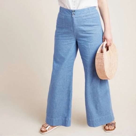 Anthrologie Pilcro High-Rise Wide-Leg Trouser Jeans Size 22W - Picture 15 of 15